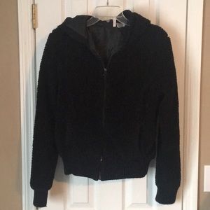 Girls Black Fleece Jacket